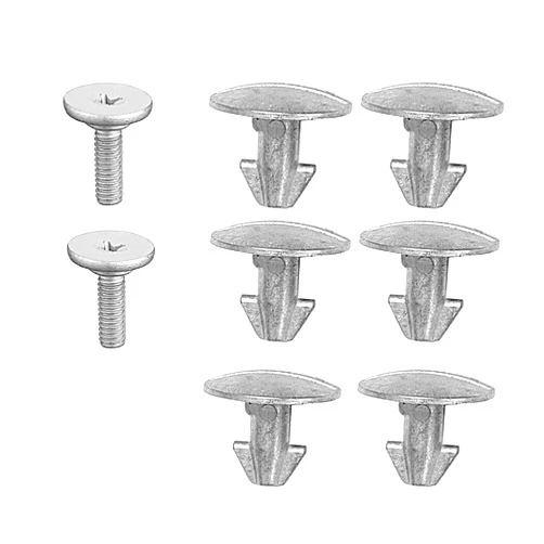 cueclue Pack-8 Lower Engine Cover Bolt Pin Screws, Screws Bolts Splash Shield Hardware, Radiator Engine Access Cover Pin Compatible with Honda Accord Civic CRV 90674-TY2-A01 (Silver)
