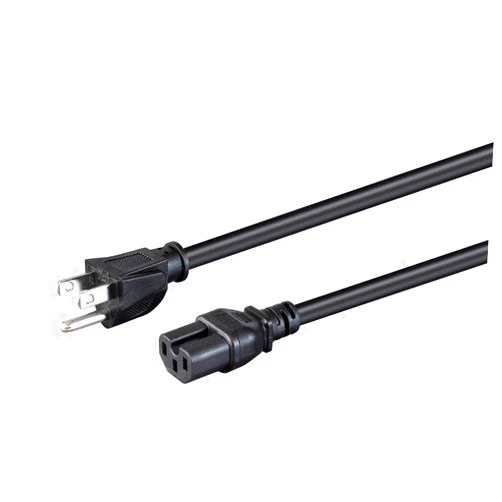Monoprice Heavy Duty Power Cord - NEMA 5-15P to IEC 60320 C15, 14AWG, 15A/1875W, 125V, SJT, 8ft, Black