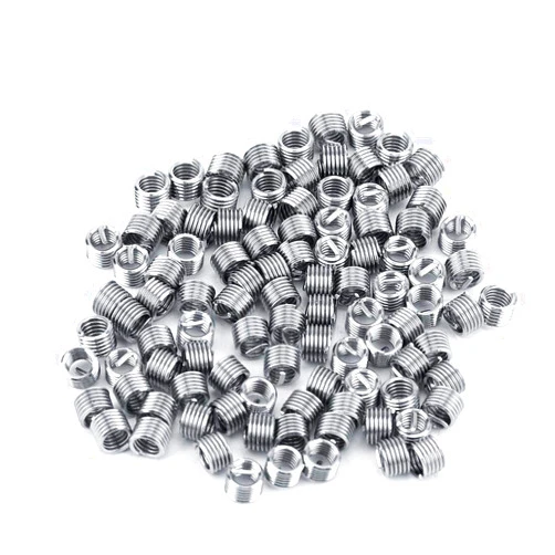 Walfront 100Pcs Wire Insert Thread M4 Helicoil Thread Repair Stainless Steel SS304 Thread Insert Coiled Wire Insert Helical Insert Assortment Helical Thread Insert (M4*0.7 * 1.5D)