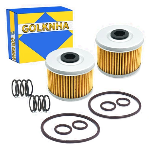 GOLKNHA Oil Filter Kit Compatible with Honda FourTrax 300 TRX300 TRX300FW TRX300EX TRX400EX Rancher 350 Foreman 400 450 500 520 Racher 420 Pioneer 500 520 TRX400FW TRX420 500 520 (Pack of 2)