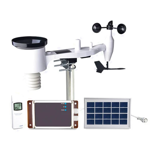 ECOWITT WH6006E US 433 MHz Weather Station Seven-in-One Solar Powered Wireless 4G/3G Cellular Weather Station with Remote Monitoring and SMS Alerts