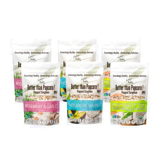 Nature Nate's LLC Nature Nate’s Popped Sorghum, Variety Multi Pack - Organic Sorghum, Keto & Gluten Free, Healthy Snacks, Better Than Popcorn, Made in USA - 2 Ounce (Pack of 6)