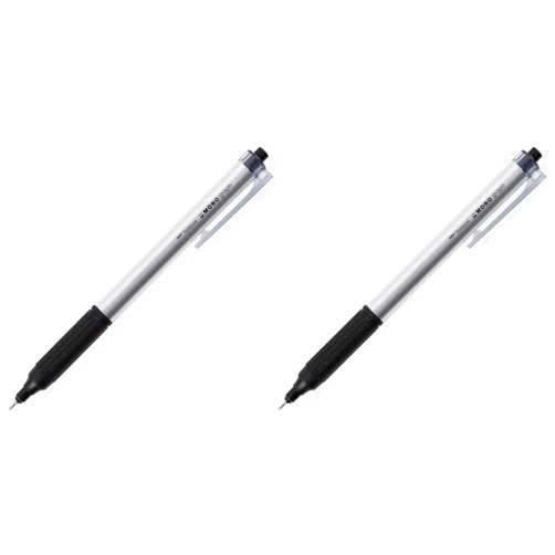 Tombow 55593 MONO Graph Lite Ballpoint Pen, Silver, 2-Pack