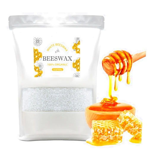 Amastika Beeswax Pellets 2LB, White Beeswax, 100% Organic Beeswax for Candle Making, Body, Skin Care DIY, Lip Balm and Soap Making Supplies