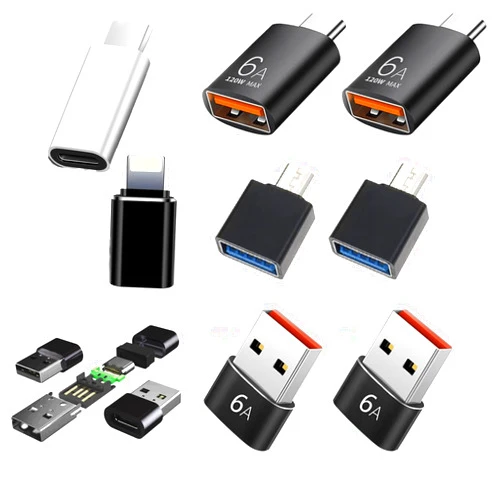 InkBamboo 8 Packs USB C Adapter Kit，Lighting to USB C Adapter,USB C to Lighting Female Adapter,USB C to USB Adapter,USB C to Micro USB Adapter,8 Contain OTG Sync Data
