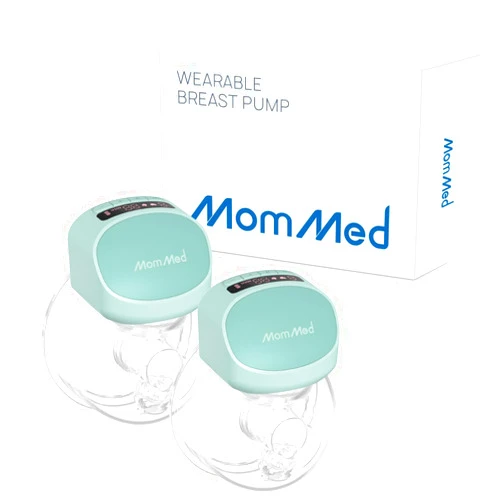 Mommed S10Pro Breast Pump Hands Free,Double Wearable Breast Pump with 3 Modes & 9 Levels,Leak-Proof Design,24mm Portable Electric Breast Pump with Efficient Pump Motor,17/19/21mm Flange Inserts(Green)