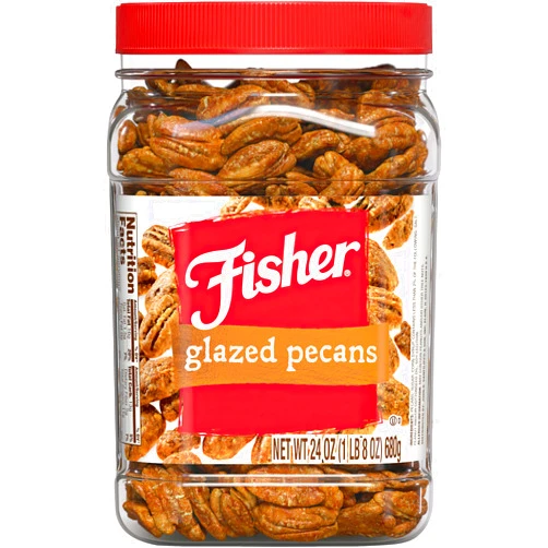 Fisher Snack Glazed Pecans, 24 Ounces, Made with Whole Mammoth Pecans, 100% Recyclable