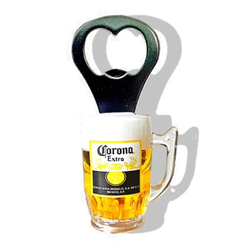 ISSAREE Magnetic Beer Bottle Opener Mug Shape Bottle Bar Refrigerator Decor Cool Unique Birthday Gifts Collection (Corona Extra)