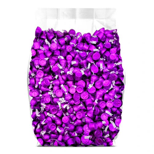 Yummy Chew Hershey Dark Chocolate Variety Pack – 2lb Bulk Assortment with Kisses Candy & Rolo Candy – Chocolate Candy Bulk, Individually Wrapped Kisses and Rolos in Purple Foils – 2 Pounds of Assorted Dark Chocolate Kisses & Rolo Caramel Candy Mix