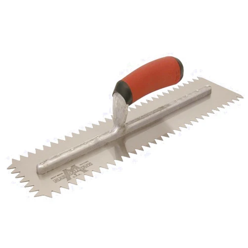 MARSHALLTOWN The Premier Line 714SD The Premier Line 16-Inch by 4 1/2-Inch Scratcher Trowel-1/2-Inch by 15/32-Inch V-DuraSoft Handle