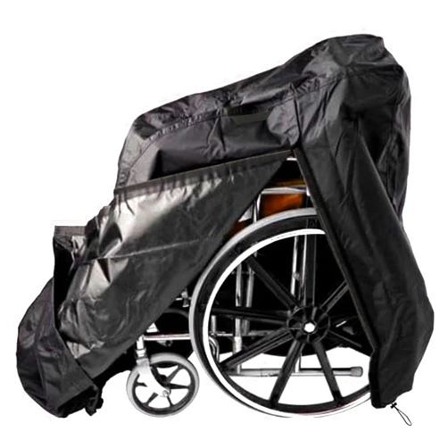 AXPQHL Wheelchair Covers,Manual Wheelchair Cover,600D Oxford Fabric Lightweight Waterproof Mobility Scooter Protection Cover Against Dust Dirt Snow Rain Sun Rays,39 * 29.5 * 39in (Black)…