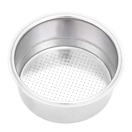 Strnek Double Layer Stainless Steel UltraFine Coffee Filter Basket, Double Cup Coffee 51mm Pressurized Porous Filter Strainer, Coffee Machine Replacement Accessories Silver