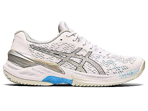 ASICS Men's Sky Elite FF Volleyball Shoes 8.5 White/Pure Silver