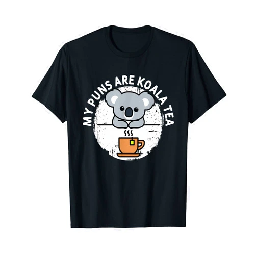 Cute Koala Graphic- Animal Lover Designs Funny Koala Art My Puns Are Koala Tea Cute Animal Puns Bear T-Shirt
