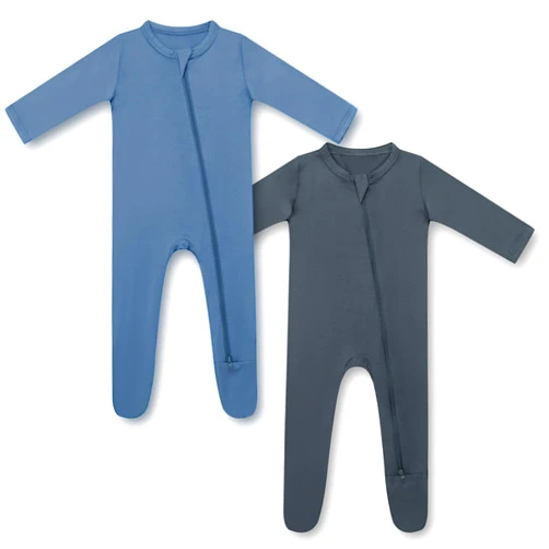 HAPIU Rayon from Bamboo Baby Footed Pajamas, 2 Way Zipper YKK, Footie for Baby Boy Girls, Newborn-24 Months