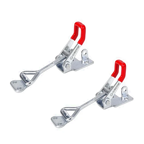 POWERTEC 2PK Toggle Clamp, 400 lbs Holding Capacity, 4002 Adjustable Pull Action Latch for Smoker, Tool Box, Woodworking Jigs and Fixtures, Cabinet, Tool box, Door (20312)