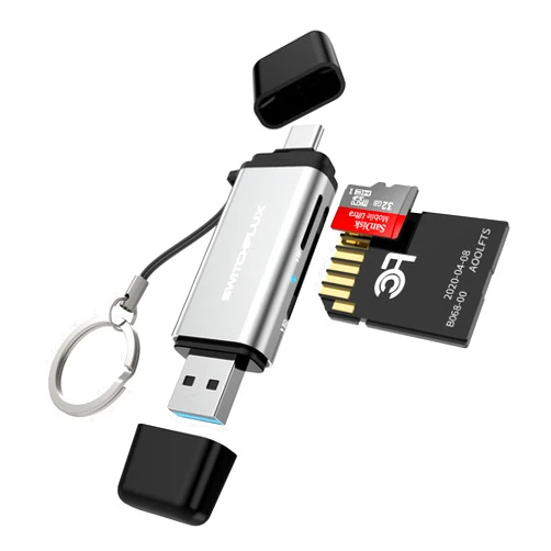 SWITCHFLUX SD Card Reader, High-Speed Memory Card Reader Adapter, USB C USB 3.0 to Micro SD Card Adapter for SD/Micro SD/SDHC/SDXC/MMC Compatible with MacBook Pro/Air, Galaxy, iPhone 15 Series