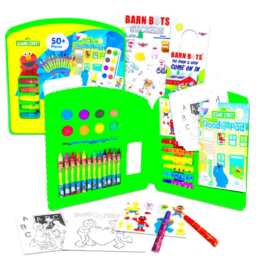 Elmo Sesame Street Coloring and Activity Book Bundle - Ultimate Sesame Street Arts and Crafts Set with Sesame Street Coloring Books, Stickers, and More