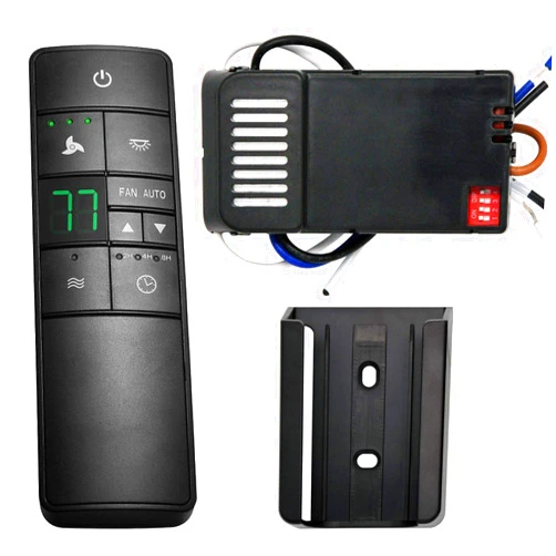 CENMING Universal Thermostatic Ceiling Fan Remote Control Kit with Holder for Hampton Bay Home Decorators Collection Hunter,Multiple Speed Control Timer Light Dimming,Replacement for HD3 2AAZPHD3 TR222A TX031