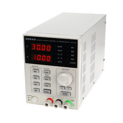 Korad KA3010P Linear Programmable Power Supply Adjustable Regulated DC 30V 10A / 300W for Electronics Lab Testing - Low Noise, Digital Display, Memory Presets, 110 / 220V Operation