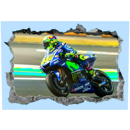 GGUOM Motorbike,Sticker,Motorcycle,Sports,Decal,Racing,Motocross,Wall Art,3D,Decor<50*70cm>GGUOM
