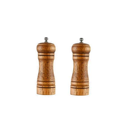 Nedyfix 2Pcs Wood Salt and Pepper Grinding Machine with Adjustable Thickness, Ceramic Grinding Manual Pepper Grinding Machine 5 Inches