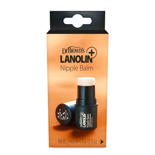 Dr. Brown's Lanolin + Nipple Balm,Postpartum and Breastfeeding Essential – Soothe and Protect Dry,Chapped Nipples