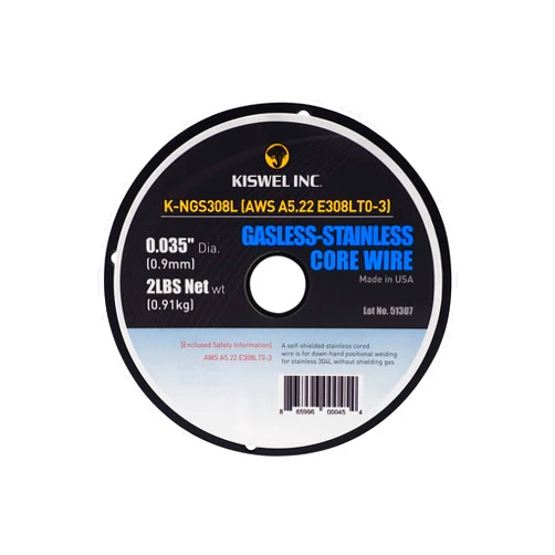 Kiswel (Made in USA) Kiswel K-NGS308L E308LT0-3 .035 in. Dia 2lb. Gasless-Stainless Welding Wire