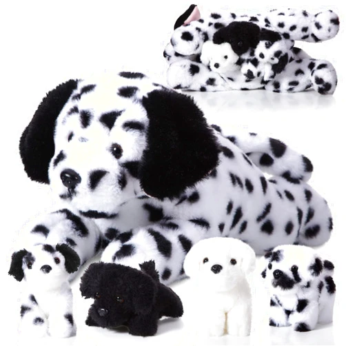 Skylety 5 Pcs Dog Stuffed Animal Puppy Stuffed with Babies Inside 1 Big Mommy with 4 Mini Baby Cute Soft Toy for Children Birthday Party Christmas Valentine Adopt a Puppy Favor(Dalmatians)