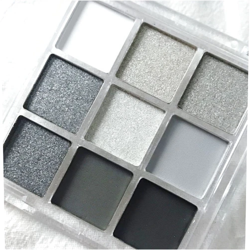 MEICOLY Black Smokey Eye shadow Palette, Eye Black 9 Colors Gray Silver White Matte Glitter Eyeshadow Palette,Pressed Shimmer Pigmented Halloween Goth Pallet Nake Eye Shadow sombras de ojos