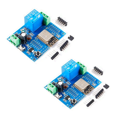 JESSINIE 2Pcs ESP8266 ESP-12F WiFi Single Relay Module ESP DC5-80V Wireless Controller Relay Module Board ESP-12F for IOT Smart Home APP