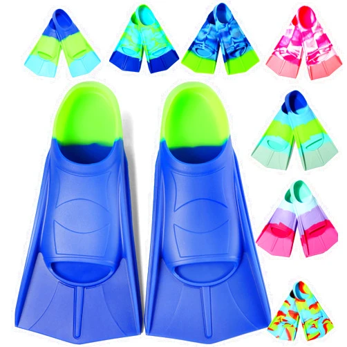 Fanwill Kids Swim Fins,Short Fins Swimming Flippers for Lap Swimming and Training for Child,Girls,Boys