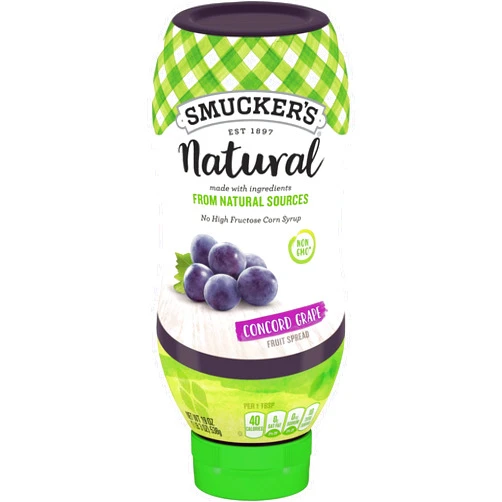 Smucker's Natural Concord Grape Squeezable Fruit Spread, 19 Ounces (Pack of 12)