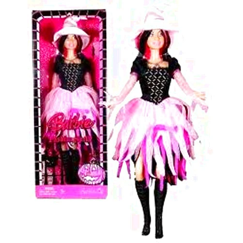 Barbie 2008 Halloween 12 Inch Doll (M3523) - Barbie Fashion Spell with Witch Costume and Hairbrush