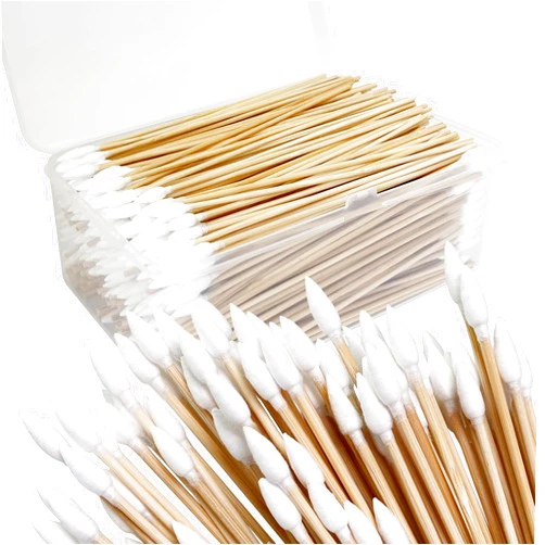 Garrelett 500 PCS Precision Gun Cleaning Swabs - 6 Inch Lint-Free Long Cotton Swabs with Bamboo Handle - Pointed Tips for Precision Cleaning, Gun, Electronics, and Makeup in Reusable Storage Case