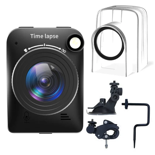 Hojocojo Time Lapse Camera, 4K Timelapse Camera Outdoor Construction, Jobsite Camera with 3 Mount, waterproof housing, SD card for Constructions Sites, House Building, Plant Growth (Garden, Orchard)