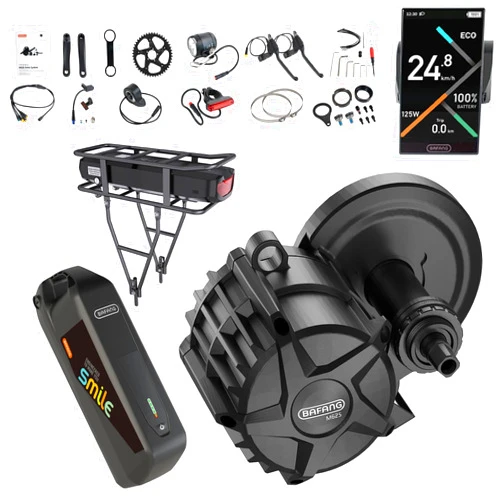 BAFANG Mid Drive Kit 750W 1000W 500W M325 M625 Electric Bike Conversion Kit with 46T Chainwheel 48V 52V Ebike Conversion Kit for 68-73MM Mountain Bike Road Bike with Display and Battery (Optional)