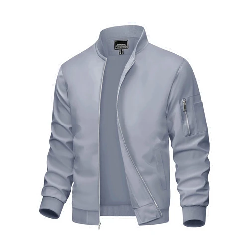 MAGCOMSEN Men's Bomber Jacket Lightweight Casual Windbreaker Spring Fall Zip Up Coat with 5 Pocket
