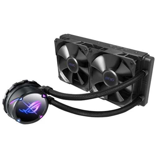 ASUS ROG Strix LC II 240 All-in-one AIO Liquid CPU Cooler 240mm Radiator, Intel LGA1700, 115x/2066 and AMD AM4/TR4 Support,2x120mm 4-pin PWM Fans