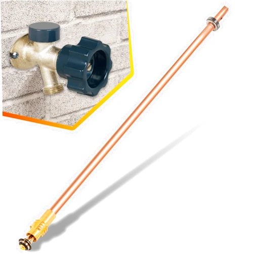 LAIKOU 123-0095 Stem Assembly Replacement for Prier 500 Series Mansfield Style Wall Hydrants, 16-inch Overall Length | 12-inch Sillcock ASFP
