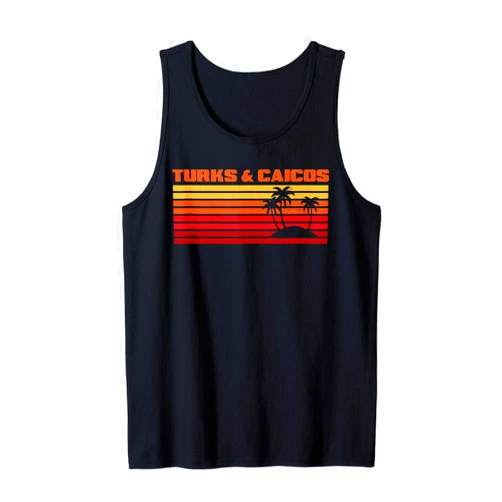 Turks and Caicos Bright Sunny Summer Beach Island Turks and Caicos Bright Sunny Summer Beach Gift Idea Design Tank Top