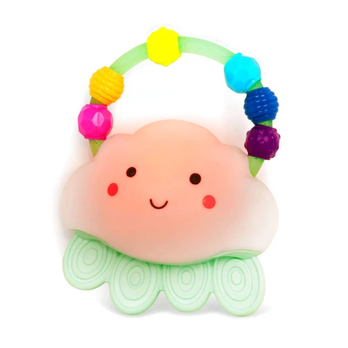 B. toys- B. baby – Baby Light-Up Cloud Rattle- Rain-Glow Squeeze- Teething Rattle Toys for Babies 3 Months +