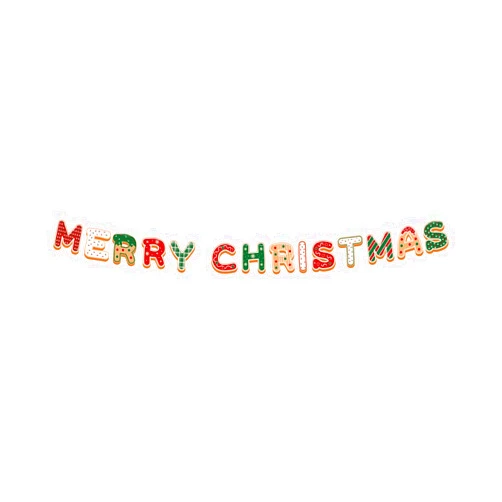 Cadpkler Merry Christmas Banner - Christmas Party Decoration - Merry Christmas Banner Decoration in Candy Color Christmas Party Supplies