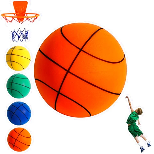 Finndeen Stealth Ball Silent Basketball,2.0 Highly Elastic Basketball Dribble,The Mute and Soft Bubble Ball in The Indoor.