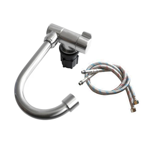 Lumclaw Rotation Faucet Hot and Cold Deck Kitchen Folding Caravan Bathroom Tap for Marine Boat Deck Camper
