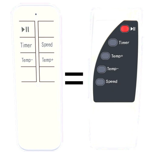 RETROSUN New Replacement Remote Control Compatible with TONSAN Plug-in Heater for Indoor Use, Electric Fan Heater Remote Control with Power, Timer, Temp ＆ Speed Regulation Buttons