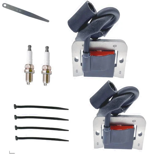 INPWOC 2 PACK 24 584 01-S kh-24 584 201-S Ignition Coils Module for Kohler CH20 CV18 CH18 CV20 CV23 CH22 Command Pro Twin Cylinder Engine with Spark Plug Replace kh-24-584-201-S 24 584 45-S