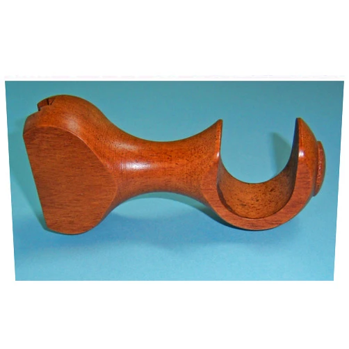 Kirsch Round Center Support Bracket in Estate Oak finish for a 1-3/8 dowel rod - 1/pack