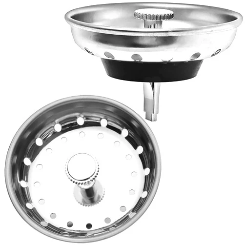 Buumook 2 Pack - Kitchen Sink Strainer and Stopper Combo for Standard 3-1/2 Inch Drain, Anti-Clogging Garbage Disposal Stopper and Sink Food Catcher Basket
