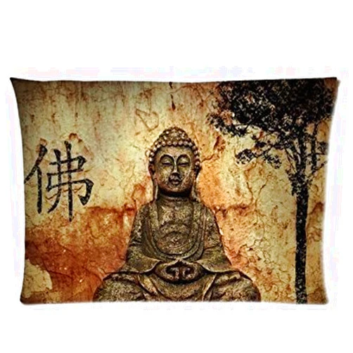 Generic Pillowcase Religious Buddha Custom Zippered Pillowcase 20x30 (one side) Cushion Cover Case (SUNSHINEM-603)